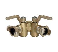RIEGLER 107894-DKH 34 - Rubinetto doppio per cucina, 2 prese, arresto a leva, sfiato, G 3/4 IG, 1 pezzo