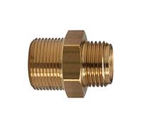 RIEGLER 108014-290.952 - Nipplo doppio cilindro, G 1/2 a, M24 x 1,5 a, SW 27, ottone, 1 pezzo
