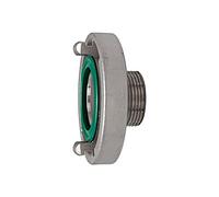 RIEGLER 108316-3403.81212 Storz - Giunto fisso in acciaio inox V4A, misura Storz-65, G 2 1/2 AG, 1 pezzo