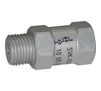 RIEGLER 108426-SVK 1426 - Valvola di flusso AG o, alluminio, valvola a sfera per sellini sferici, pu = -0,3 bar l/min 2,9, 1 pezzo
