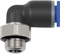 RIEGLER 109276-125.012-8 - Raccordo a L "Serie Blu", girevole, G 1/2 esterno, Ø 8 mm, 1 pezzo