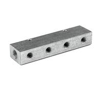RIEGLER 112533-VT 15203 - Barra di distribuzione, uscite unilaterali, ingresso 2 x 3/8, uscita 3 x 1/4, 1 pezzo