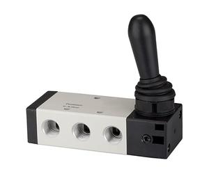 RIEGLER 115966-514.1002 - Valvola a 5/2 direzioni, azionamento a leva manuale "4H", a scatto G1/4, 1300 l/min, 1 pezzo