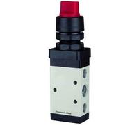 RIEGLER 116025-515.6101 - Valvola a 5/2 direzioni, manuale M5, leva girevole K, monostabile, G1/8, rosso, 1 pezzo