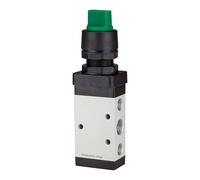 RIEGLER 116029-515.6105 - Valvola a 5/2 direzioni, manuale M5, leva girevole K, monost, G 1/4, verde, 1 pezzo
