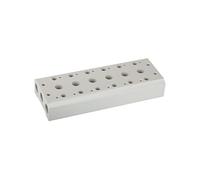 RIEGLER 116261-5520.06-18 - Piastra di base multipla per valvole 5/2-5/3 direzioni, 6 Pos, M5, G 1/8, 1 pz