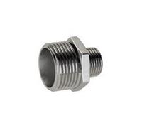 RIEGLER 119241 - Nipplo a doppia filettatura, rosso, G 3/4 AG G 1/2 SW 28 ES 1.4408-1 pezzo