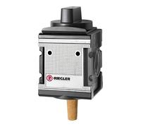 RIEGLER 133133-K 44 - Valvola a sfera multifix a 3/2 vie, richiudibile, BG 4, G 3/4, 1 pezzo