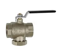RIEGLER 133556-322.06 - Valvola a sfera con parafango integrato, in ottone vern, G 1, 1 pezzo