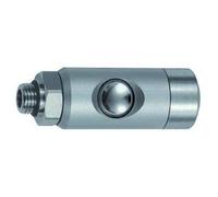 RIEGLER 134054-244.11-D-A - Presa di sicurezza NW 5,5, girevole, in alluminio, G 1/4 AG, 1 pezzo