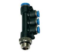 RIEGLER 135708-146.0386 - Distributore multiplo a T, girevole, G 3/8 esterno, Ø 4 x 6, 1 pezzo