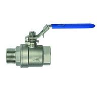 RIEGLER 135909-3395.28 - Valvola a sfera in acciaio inox, 2 pezzi, filettatura interna/esterna, G 2, DN 50, 1 pezzo