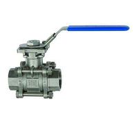 RIEGLER 135910-3390.01 - Valvola a sfera in acciaio inox, 3 pezzi, lunghezza secondo DIN 3202-M3, G 1/4, 1 pezzo