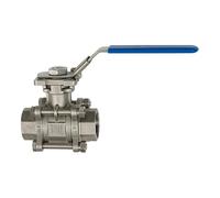 RIEGLER 135911-3390.02 - Valvola a sfera in acciaio inox, 3 pezzi, lunghezza secondo DIN 3202-M3, G 3/8, 1 pezzo