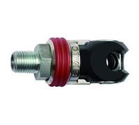 RIEGLER 141660-424.11-SCH-NPT - Giunto di sicurezza girevole NW 7,2, EURO 7,2, acciaio, NPT 1/4 AG, 1 pezzo