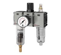 RIEGLER 142489-FUM 633-10-C WE, 3 pezzi "FUTURA-mini", PC-Beh, Stand.mano, G1/4, 0,5-10, VA-NC, 1 pz