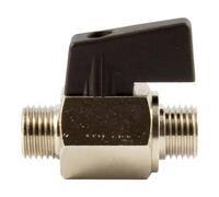 RIEGLER 143656-375.51 - Mini valvola a sfera, superficie liscia, MS vern, G 1/4 AG, DN 8, 1 pezzo