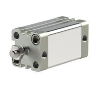 RIEGLER 15.DMA.25015 Serie ACE - Cilindro compatto a doppia azione con magnete, pistone da 25 mm, corsa da 15 mm, attacco M5, M8 x 1,25