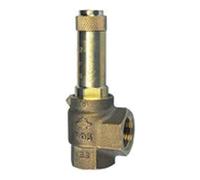 RIEGLER 222.05-5.5 - Valvola di sicurezza angolare per vapore, attacco G 1", pressione di risposta 5,5 bar