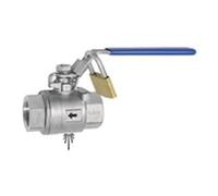 RIEGLER 3396.02 - Valvola a sfera di sicurezza ES, con serratura, foro di sfiato M5, G 3/8