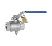 RIEGLER 3396.03 - Valvola a sfera di sicurezza ES, con serratura, foro di sfiato M5, G 1/2