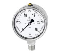 Riegler - El Acciaio Inox manometro di glicerina 0 - 40Bar G1/2 senkr.100 mm