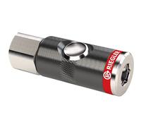 RIEGLER Giunto di sicurezza a pulsante NW 7,4, filettatura interna, girevole