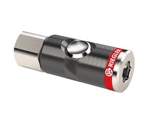 RIEGLER Giunto di sicurezza a pulsante NW 7,4, filettatura interna, girevole