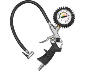 RIEGLER Gonfiatore manuale per pneumatici a forma di pistola, con spina a leva