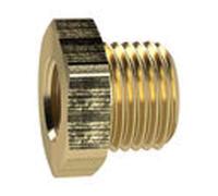 RIEGLER MS251K3412 - Nipplo corto in ottone CW614N, SW 32, G 3/4" x G 1/2"