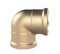 RIEGLER WST34MS90II - Raccordo angolare a gomito 90°, interno/interno, filettatura G 3/4", pressione operativa 16 bar