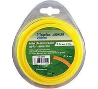 Riegolux 107636 - Filo per decespugliatore in Nylon, Rotondo, Giallo, 2,4 mm x 15 m