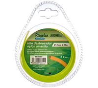 Riegolux 107641 - Filo per decespugliatore in Nylon, Rotondo, Giallo, 2 mm x 20 m