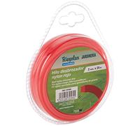 Riegolux 107665 Filo Decespugliatore Nylon Quadrato, Giallo/Rosso, 2 mm x 20 m