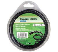 Riegolux 107676 Filo decespugliatore Nylon elicoidale, Nero, 3,3 mm x 10 m