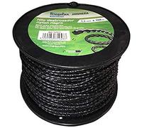 RIEGOLUX Filo decespugliatore nylon elicoidale, nero, 4 mm x 100 m, filo decespugliatore per disco decespugliatore, filo di nylon decespugliatore per tosaerba, giardino ed esterno
