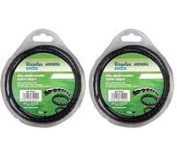 Riegolux Filo per decespugliatore elicoidale in Nylon, Nero, 4 mm x 15 m, 107679 (Confezione da 2)