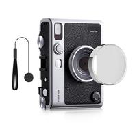 Rieibi Copriobiettivo per Fujifilm Instax Mini Evo, Fuji Mini Accessori per Instax Mini Evo Copriobiettivo con corda anti-perdita, materiale PC Mini Evo Copriobiettivo con interno floccato - Grigio