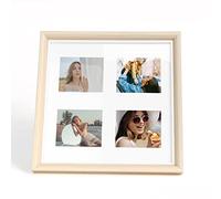 Rieibi Cornice portafoto quadrata Instax 3 x 3,5 - 10,2 cm, per Fujifilm Instax Square SQ1/SQ6/SQ10/SQ20/SQ Link/SP-3, cornice in legno per decorazione da parete e tavolo