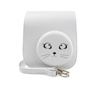 Rieibi Custodia in pelle sintetica per Fujifilm Instax Mini 11 Instant Camera, Mini 11/Mini 9/Mini 8/Mini 8+ custodia per fotocamera istantanea Fuji con tracolla regolabile