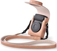 Rieibi Custodia per fotocamera compatibile con Sony ZV1F/ZV1/Ricoh GR IIIx/Ricoh GR IV III II/Fujifilm X-Half/X-HF1/Panasonic LX9 LX10 LX15/Canon G7X III/G7X II/SX740 HS - con cinturino - Rosa