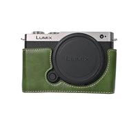 Rieibi Custodia per fotocamera, mezza custodia in pelle PU per Panasonic Lumix DC-S9, custodia protettiva per Lumix S9, con apertura inferiore e design con impugnatura