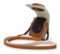 Rieibi Custodia per fotocamera Sony ZV1F/ZV1/Ricoh GR IV/IIIx/Ricoh III II/Fujifilm X-Half/X-HF1/Panasonic LX9 LX10 LX15/Canon G7X III/G7X II/SX740 HS- borsa per fotocamera con tracolla - marrone