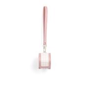 Rieibi Custodia per Fujifilm Mini Pal, custodia a quadri in pelle PU per Fuji Mini Pal con cinturino da polso, borsa portaoggetti per Fuji Pal e piccoli accessori - rosa