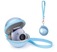 Rieibi Custodia per Fujifilm Mini Pal, custodia rigida in EVA di forma rotonda per Fuji Mini Pal con cinturino da polso, custodia per Fuji Pal e piccoli accessori - blu