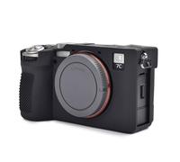 Rieibi Custodia protettiva in morbido silicone per fotocamera digitale Sony A7C II, antigraffio, leggera, colore nero