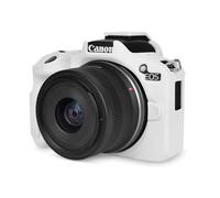 Rieibi EOS R50, custodia protettiva in morbido silicone per fotocamera Canon EOS R50 EOSR50, custodia leggera per fotocamera EOS R50, bianco, custodia per fotocamera