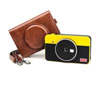 Rieibi Kodak Mini Shot 2 Retro Custodia, PU Custodia Protettiva in Pelle Per Vecchia Versione Kodak C210R Mini Shot 2 Retro 2-in-1 Fotocamera/Stampante Istantanea Portatile con Tracolla