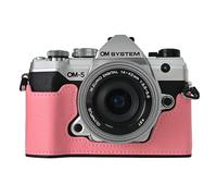 Rieibi Mezza custodia in pelle PU per Olympus OM-5/Olympus OM-D E-M5 Mark III, custodia protettiva per Olympus OM System OM-5/E-M5 Mark III custodia