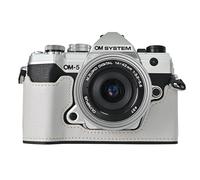Rieibi Mezza custodia in pelle PU per Olympus OM-5/Olympus OM-D E-M5 Mark III, custodia protettiva per Olympus OM System OM-5/E-M5 Mark III custodia